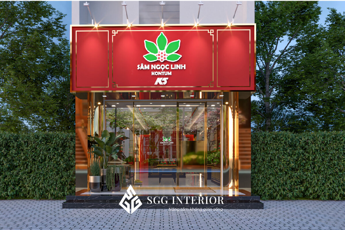 Thiết kế cửa hàng Sâm Ngọc Linh - Kontum 1