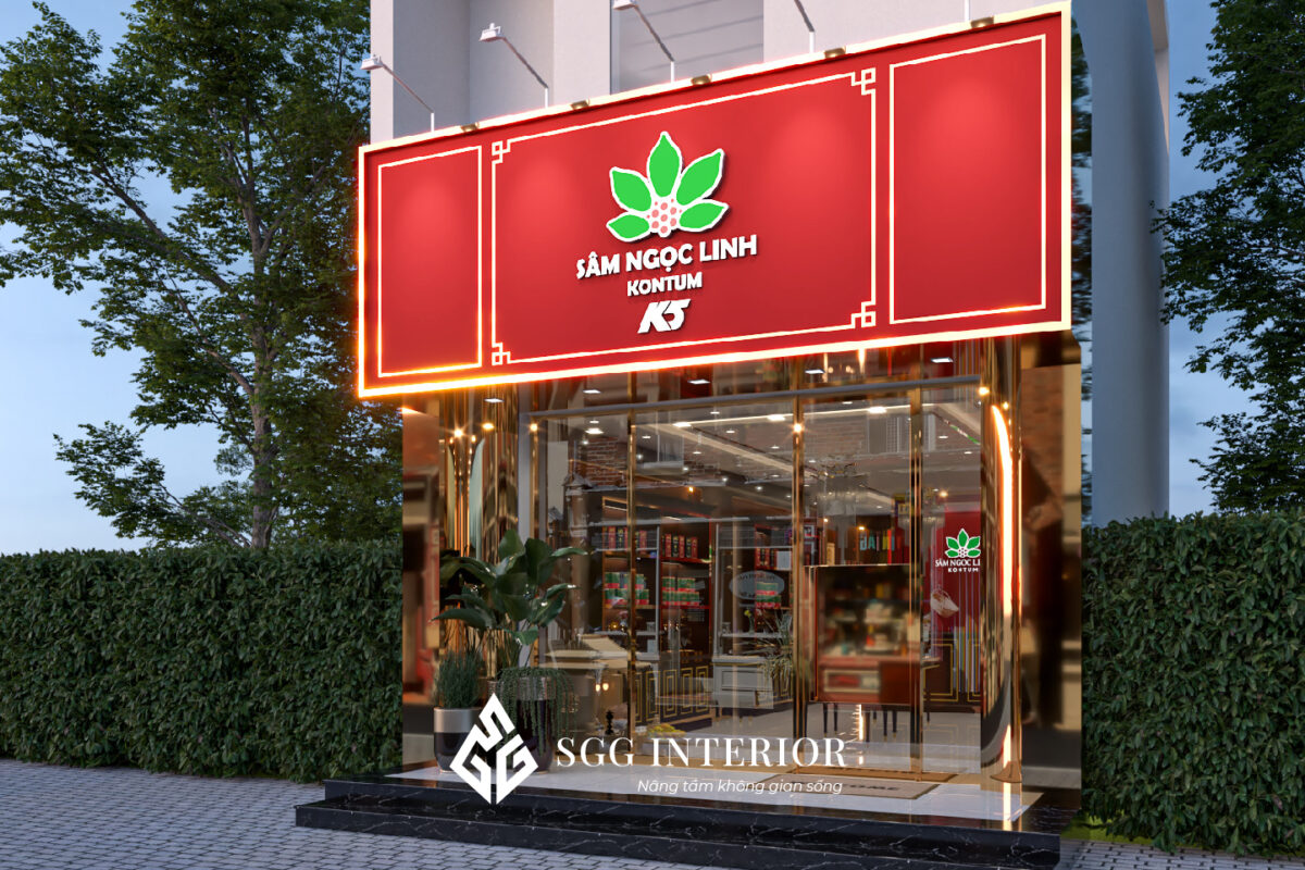 Thiết kế cửa hàng Sâm Ngọc Linh - Kontum 2