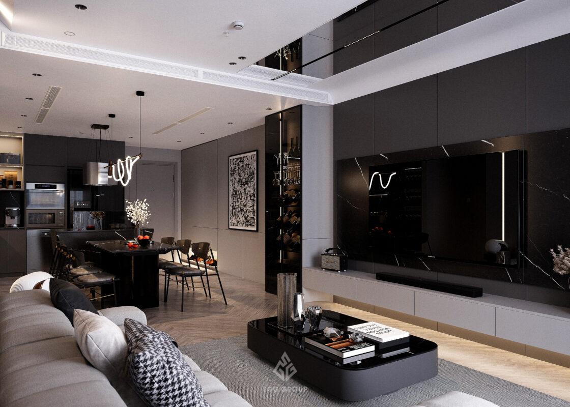 Cuốn hút với nội thất cá tính trong căn hộ 89m2 - 2PN tại goldmark city