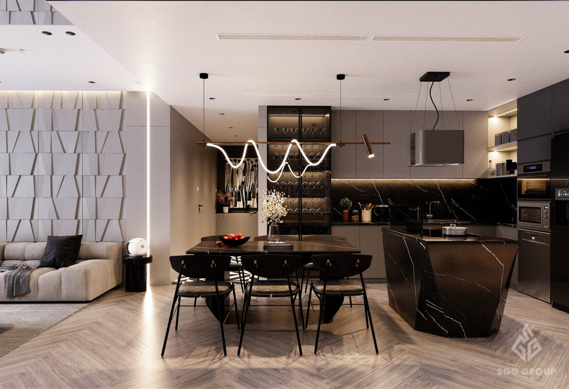Cuốn hút với nội thất cá tính trong căn hộ 89m2 - 2PN tại goldmark city