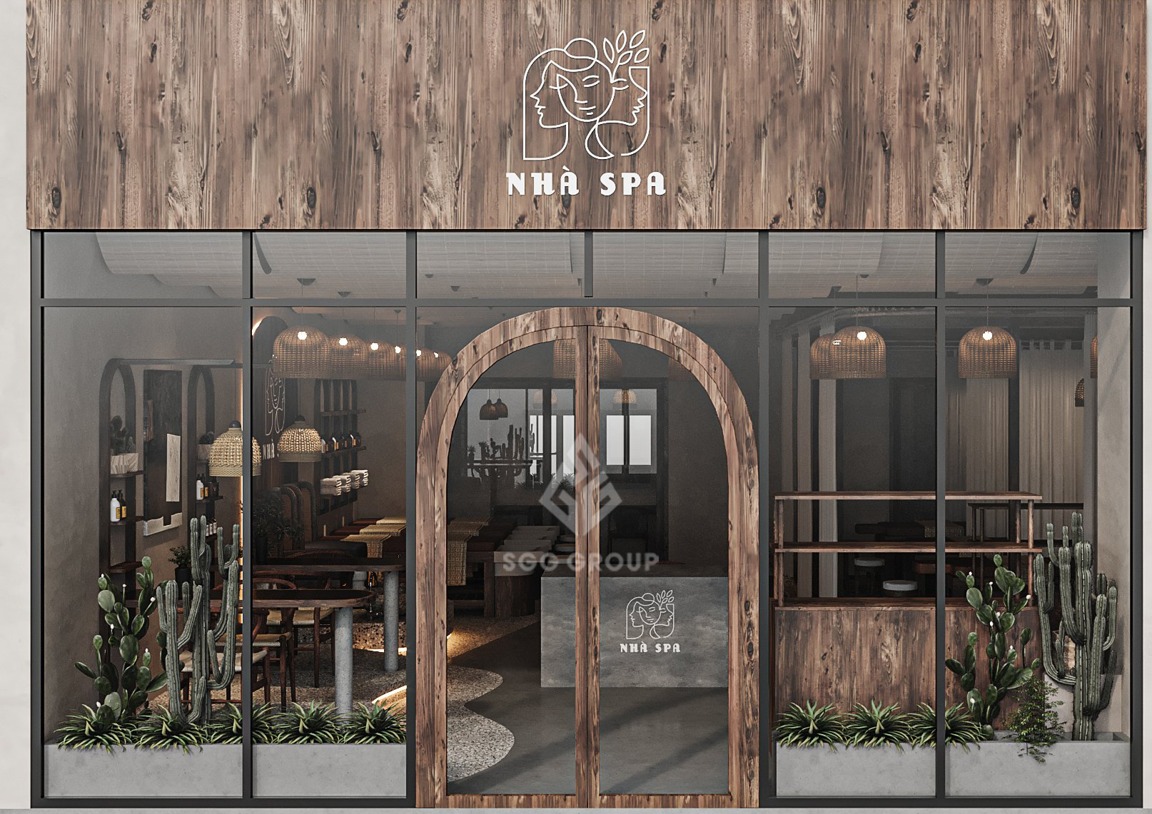 NHÀ SPA - THIẾT KẾ SPA THEO PHONG CÁCH MỘC
