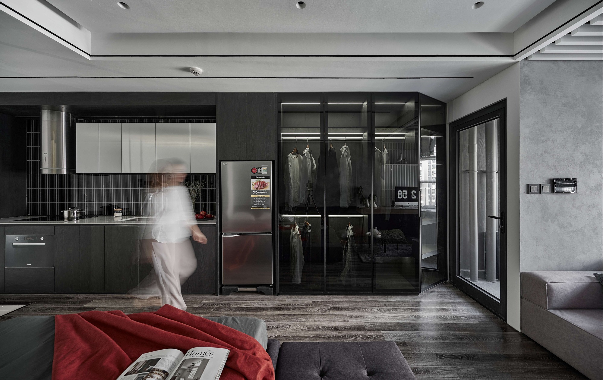 Căn hộ studio 30m2 Vinhomes Smart City - Phong cách hiện đại tone đen - xám