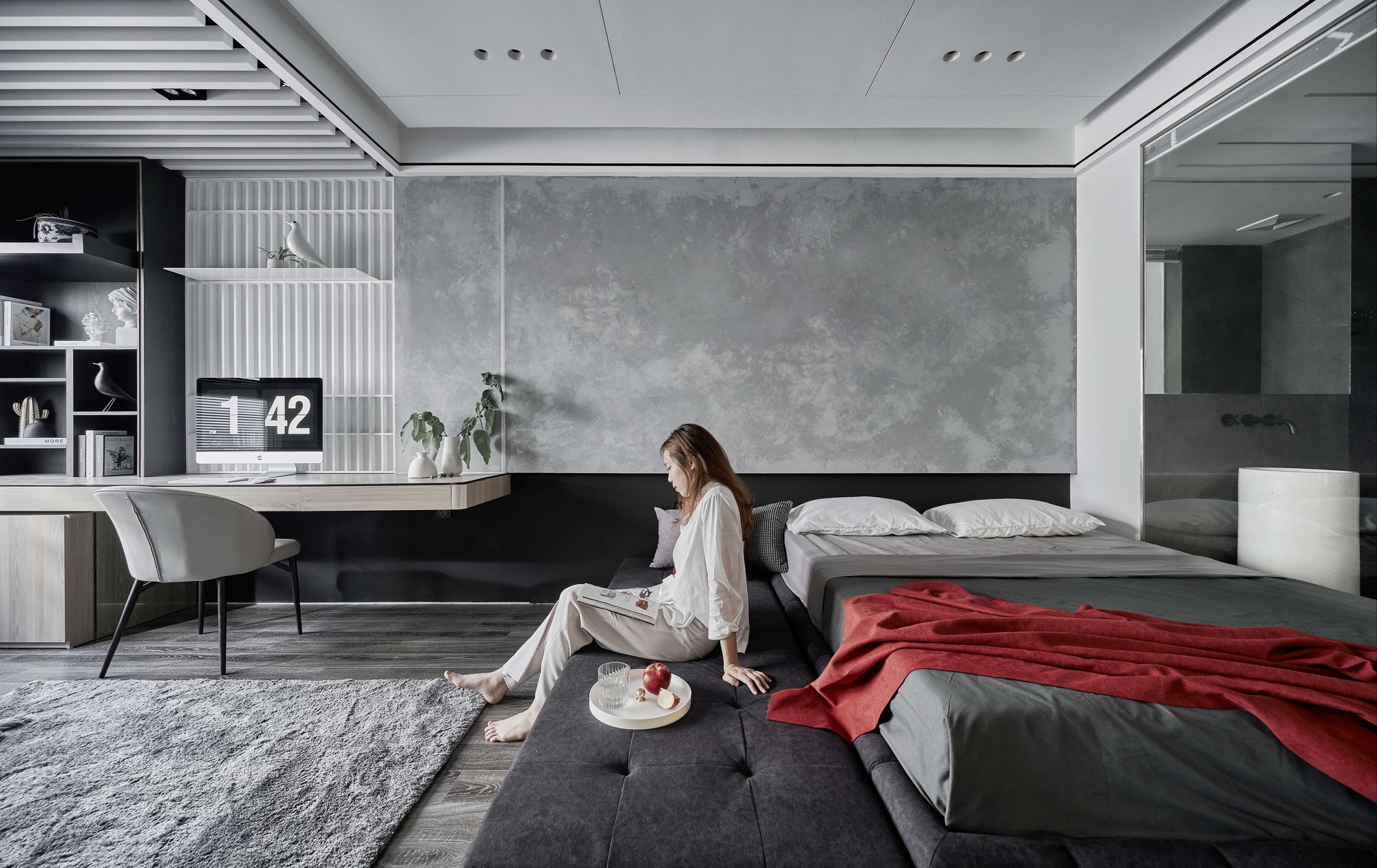 Căn hộ studio 30m2 Vinhomes Smart City - Phong cách hiện đại tone đen - xám