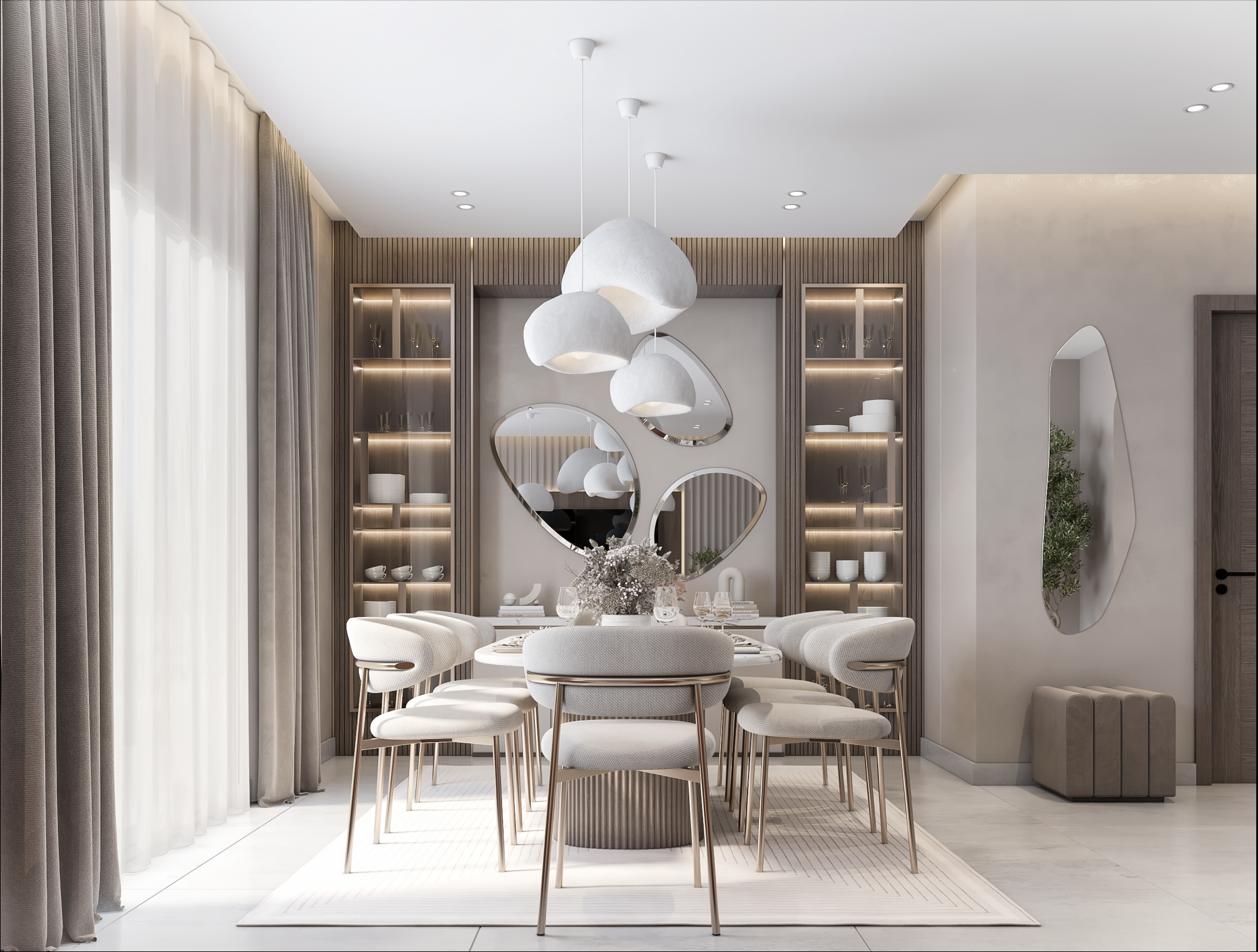 SGG Interior - yếu tố làm lên thiết kế phòng khách, phòng bếp hiện đại