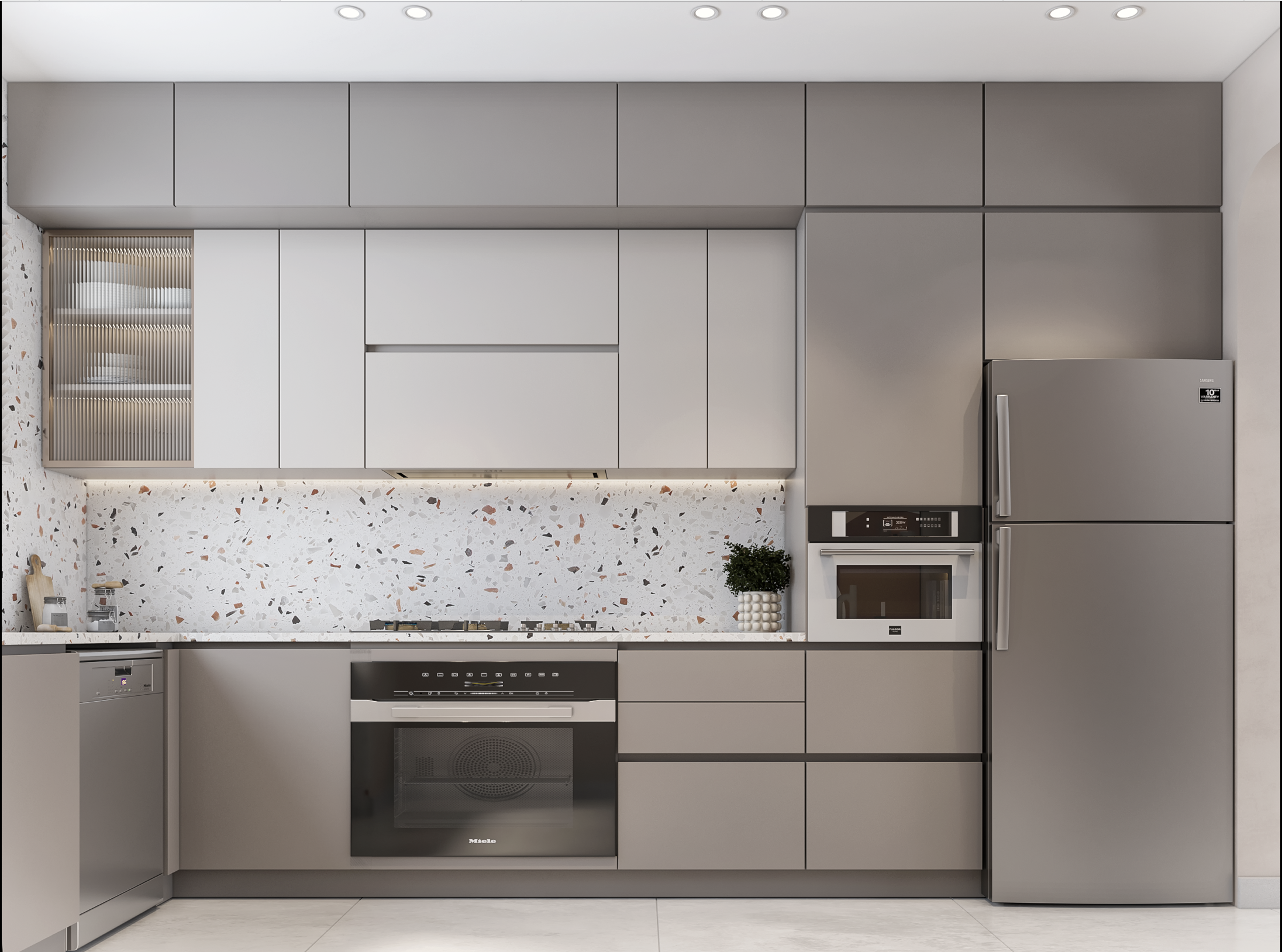 SGG Interior - yếu tố làm nên thiết kế phòng khách, phòng bếp hiện đại