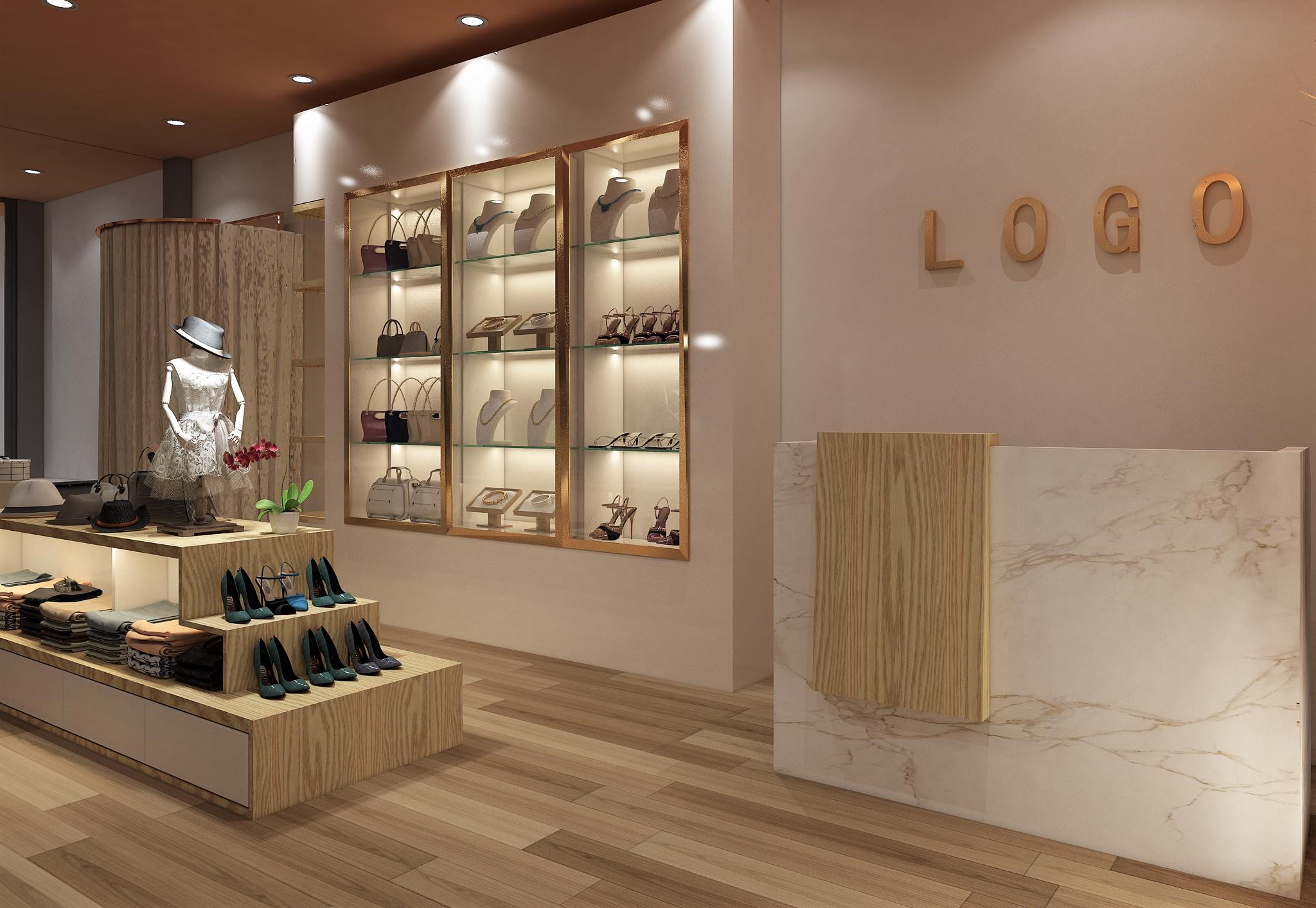 SGG Interior - Mẫu thiết kế shop thời trang