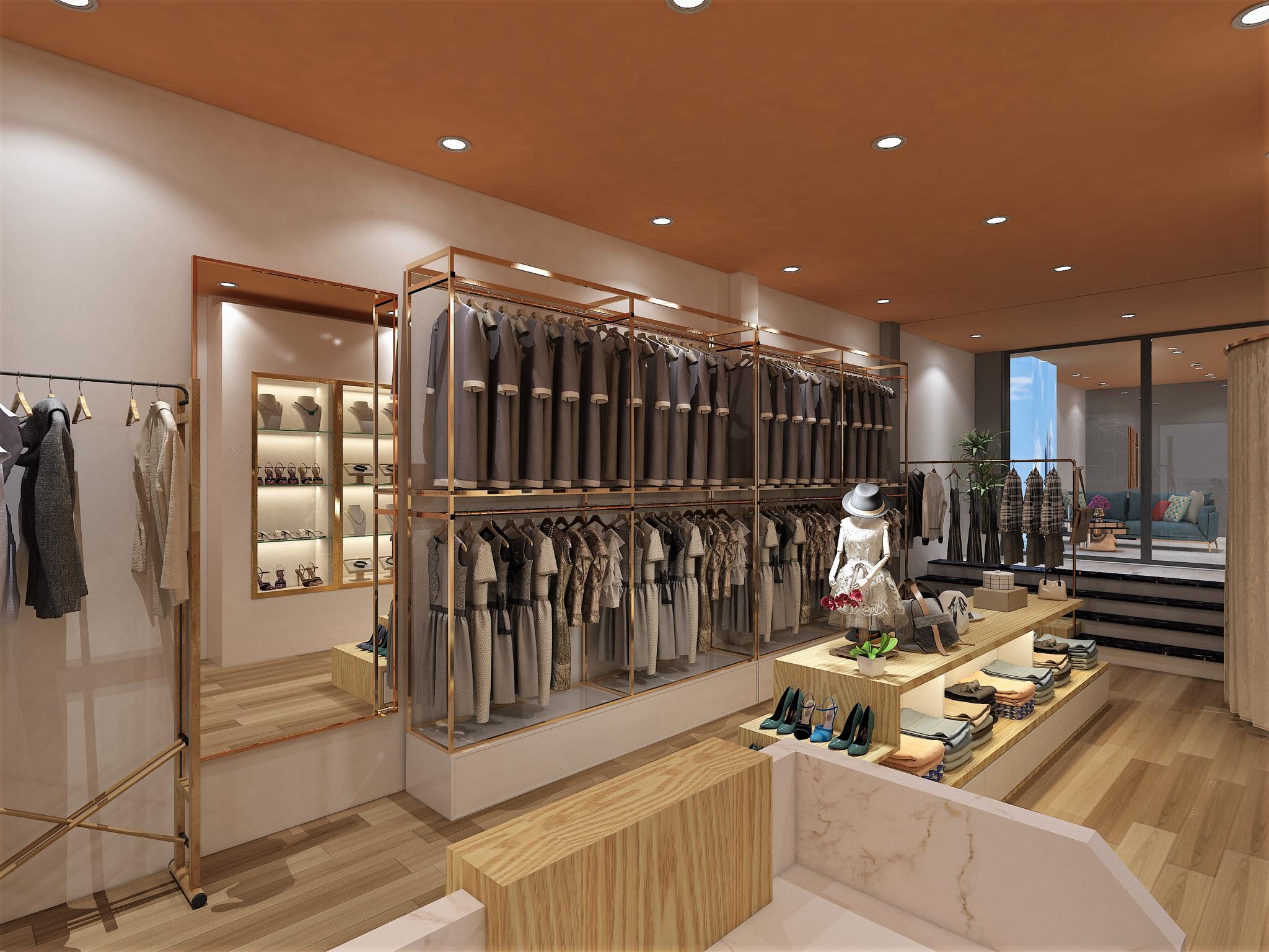 SGG Interior - Mẫu thiết kế shop thời trang