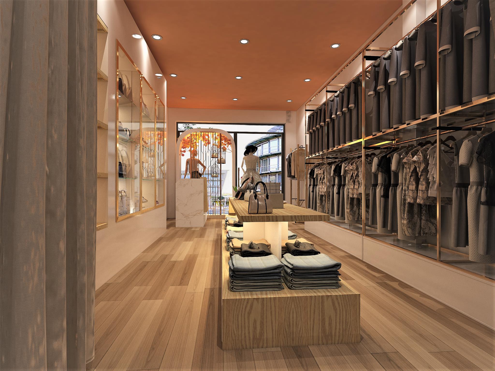 SGG Interior - Mẫu thiết kế shop thời trang 