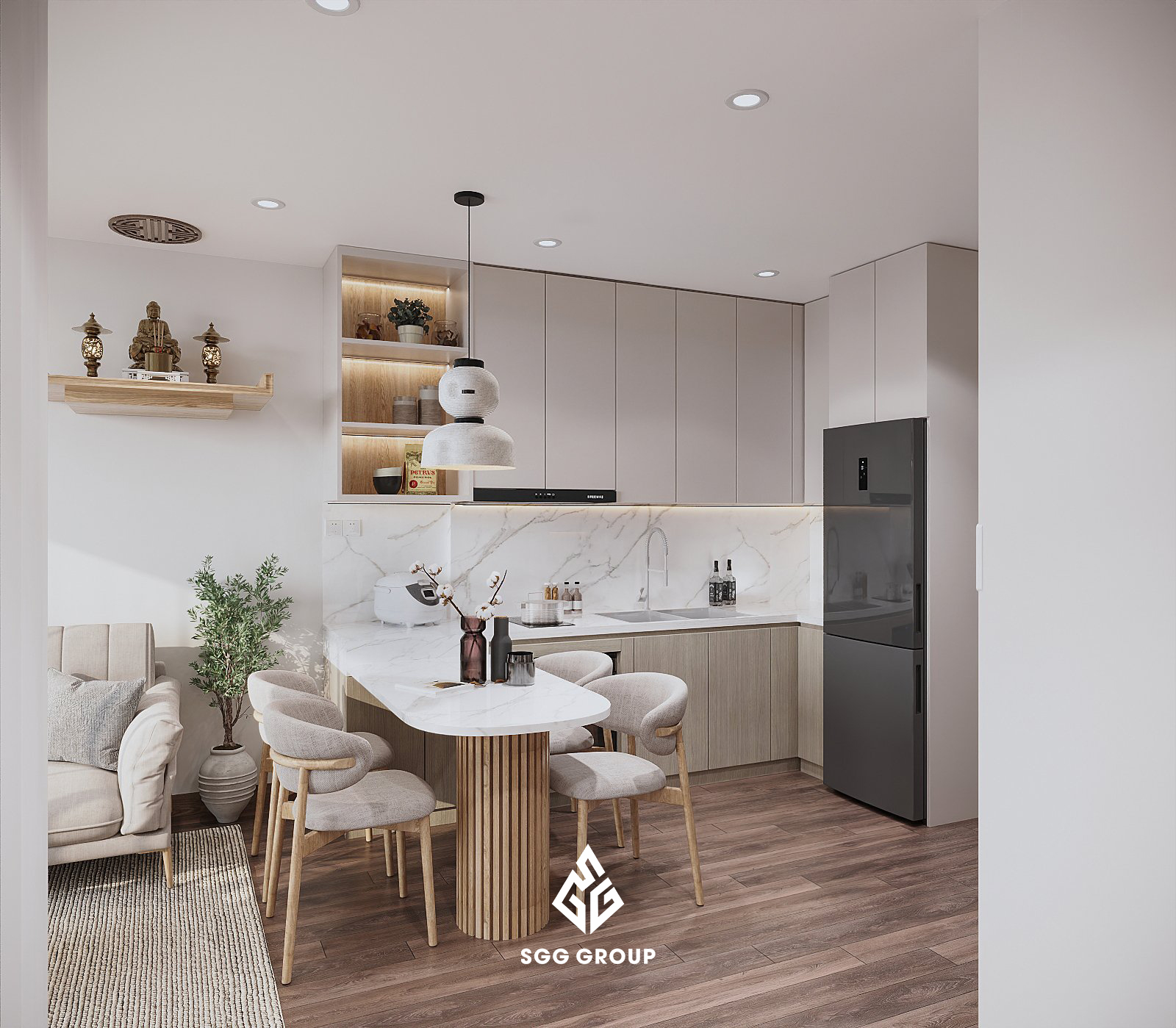 Thiết kế không gian nghỉ dưỡng cho ngôi nhà thứ 2 - Căn hộ 1PN+1 Masterise Vinhomes Smart City