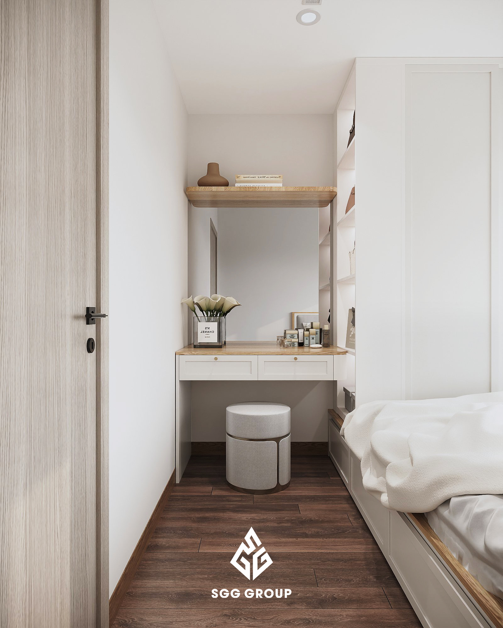 Thiết kế không gian nghỉ dưỡng cho ngôi nhà thứ 2 - Căn hộ 1PN+1 Masterise Vinhomes Smart City