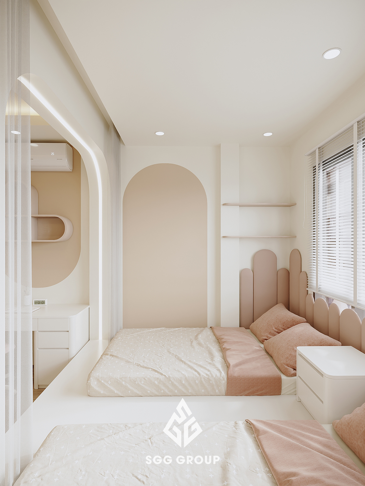 Nội thất nhà phố Cầu Giấy 5 tầng theo phong cách Farmhouse