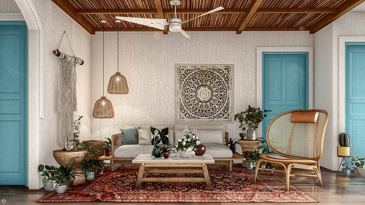 phong cách nội thất rustic 