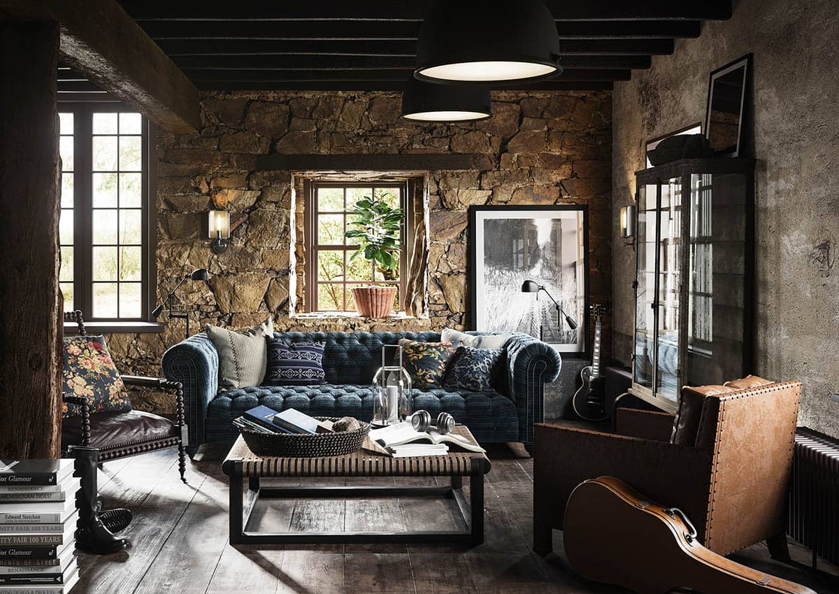 phong cách nội thất rustic 