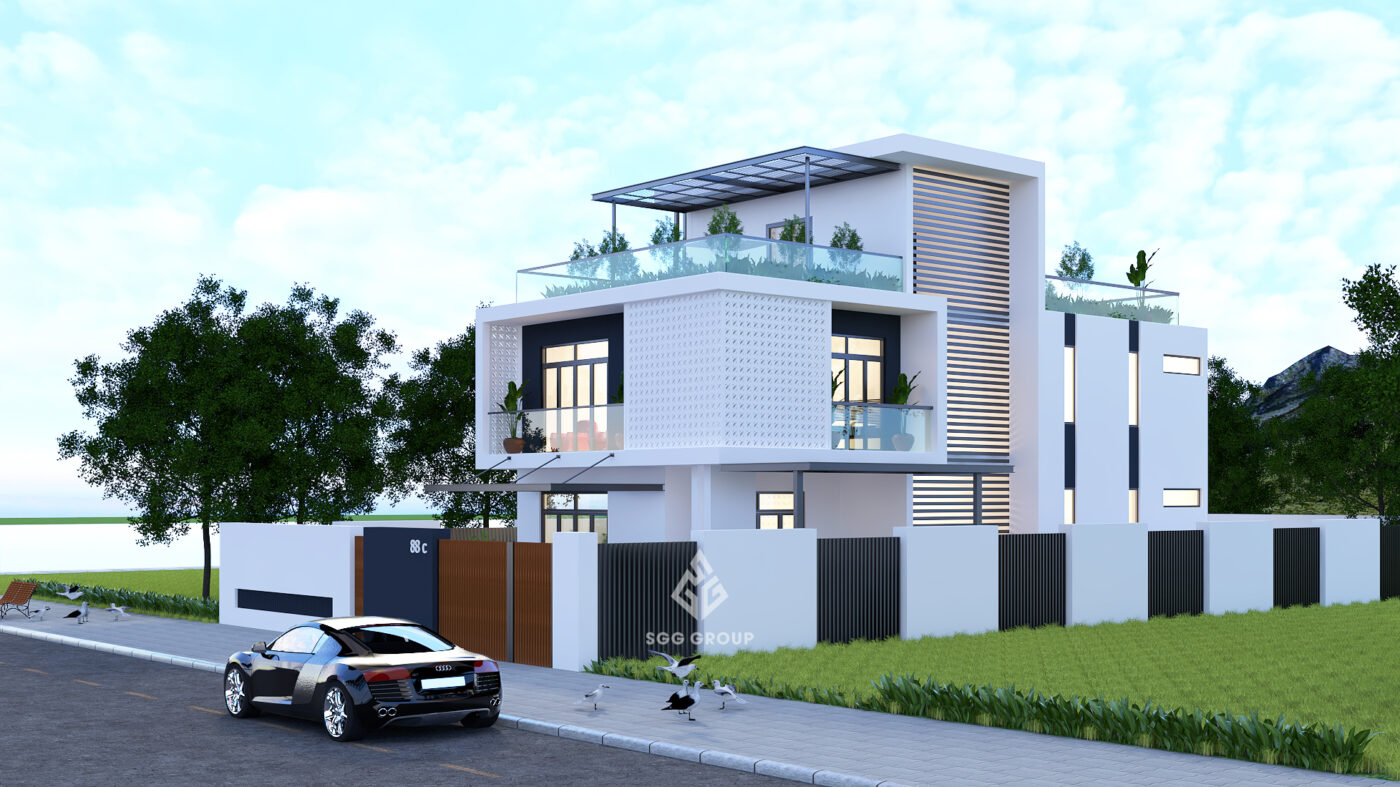 Mẫu Thiết Kế Nhà Phố 2 Tầng 1 Tum Hiện Đại: Sự Kết Hợp Hoàn Hảo Giữa Thẩm Mỹ Và Công Năng 2