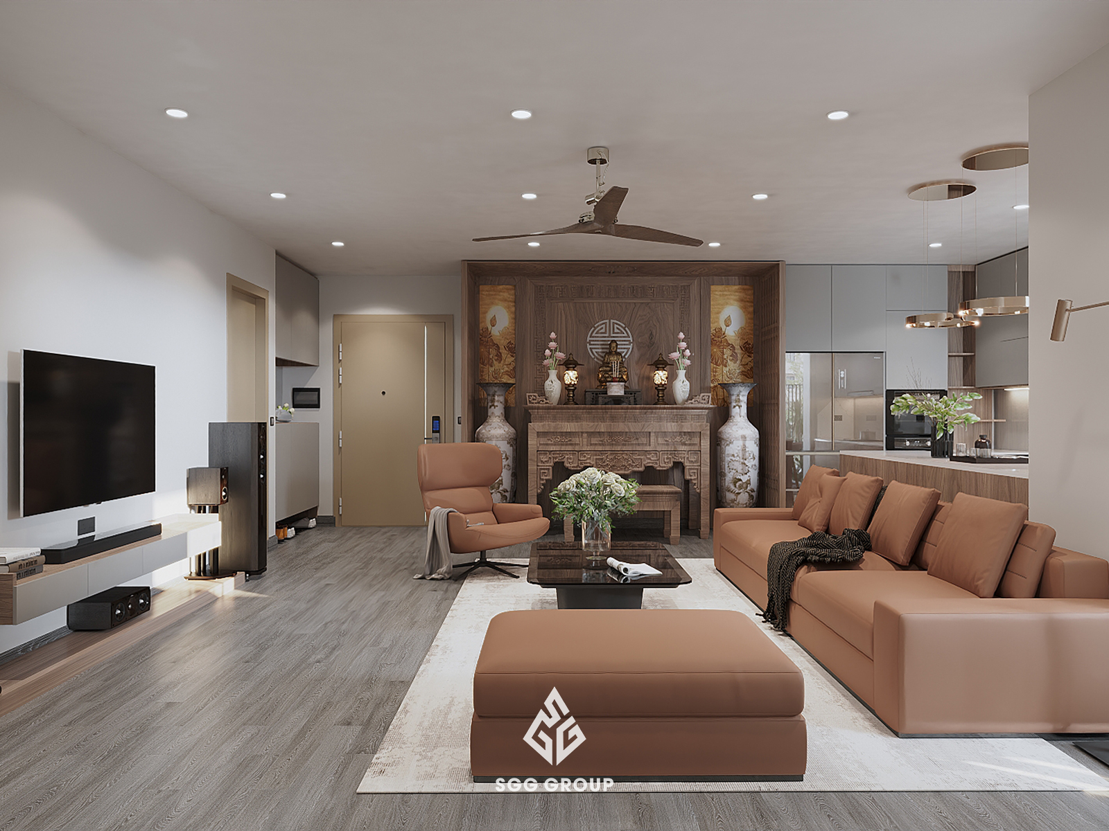Thiết kế nội thất căn 4PN dự án Tecco Garden Thanh Trì