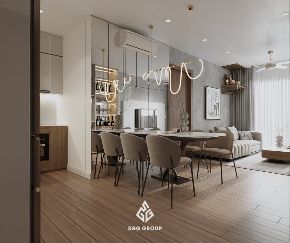 Vẻ đẹp hiện đại, tối giản tại căn hộ 2PN (67m2) The Pavilion – Vinhomes Ocean Park