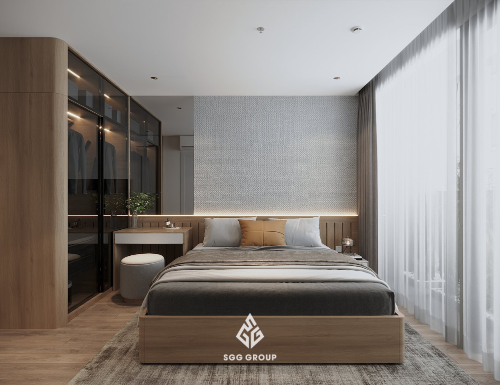 Vẻ đẹp hiện đại, tối giản tại căn hộ 2PN (67m2) The Pavilion – Vinhomes Ocean Park