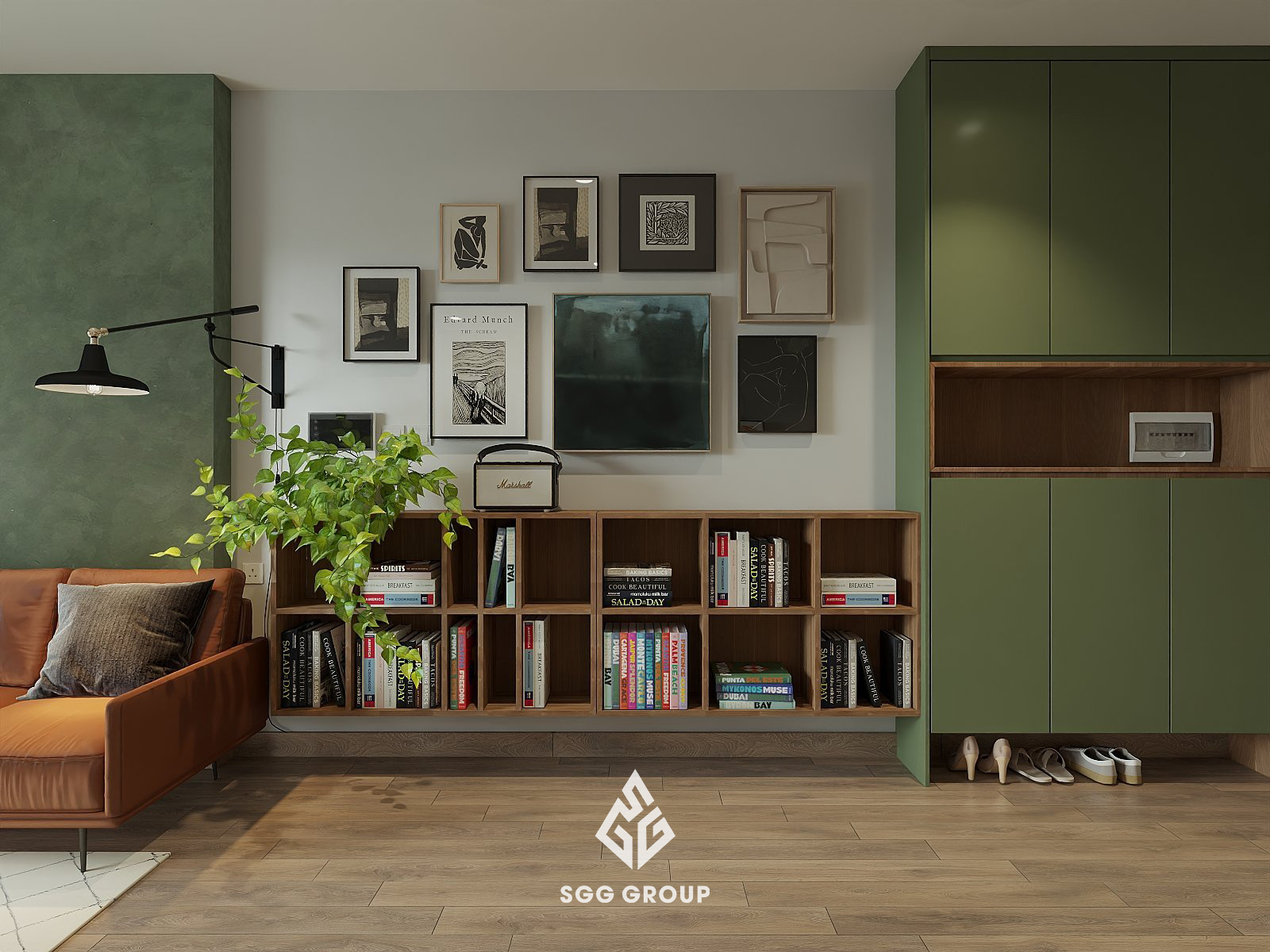 Thiết kế nội thất căn hộ theo phong cách Rustic cho người yêu thiên nhiên