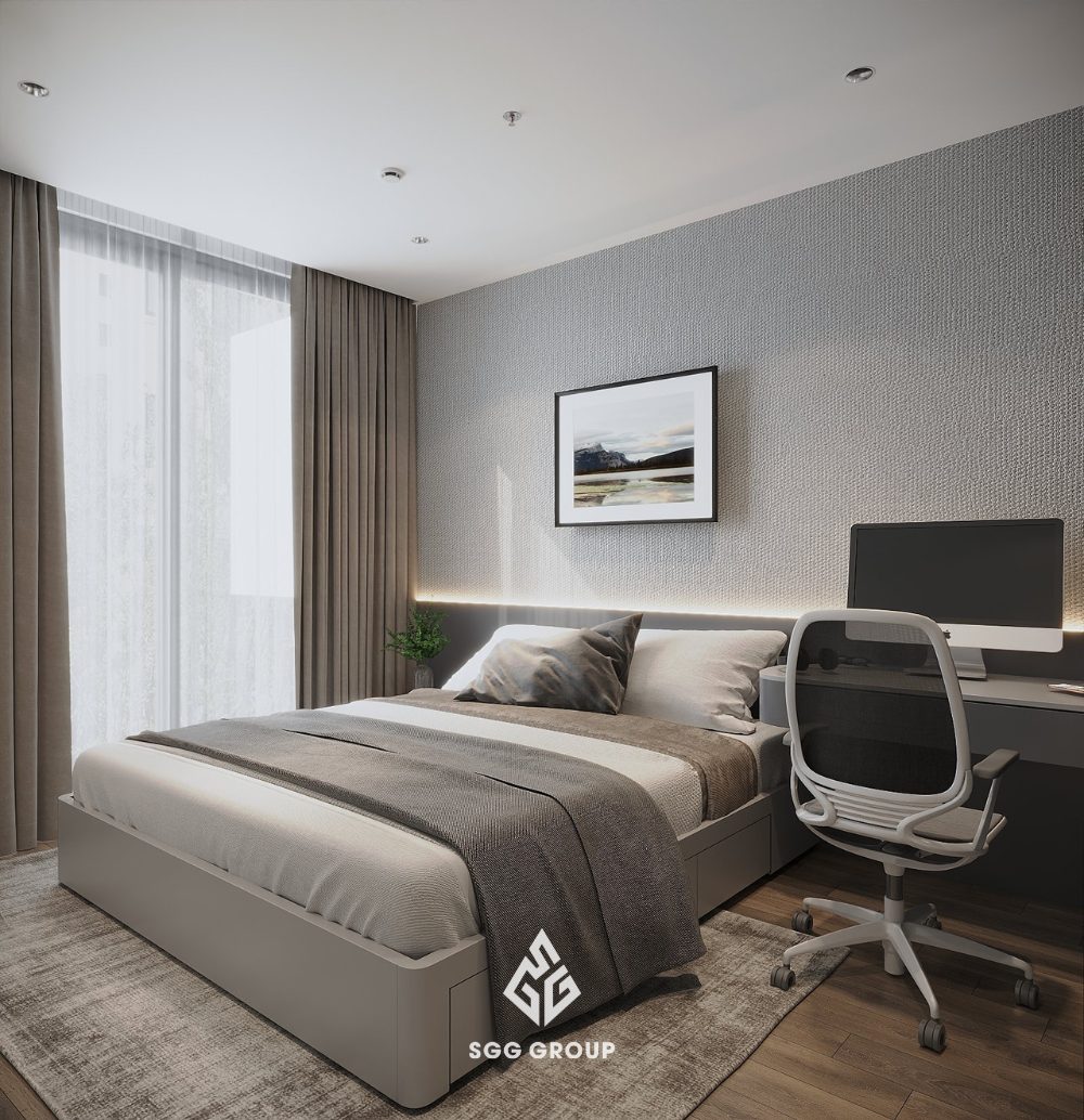 Vẻ đẹp hiện đại, tối giản tại căn hộ 2PN (67m2) The Pavilion – Vinhomes Ocean Park