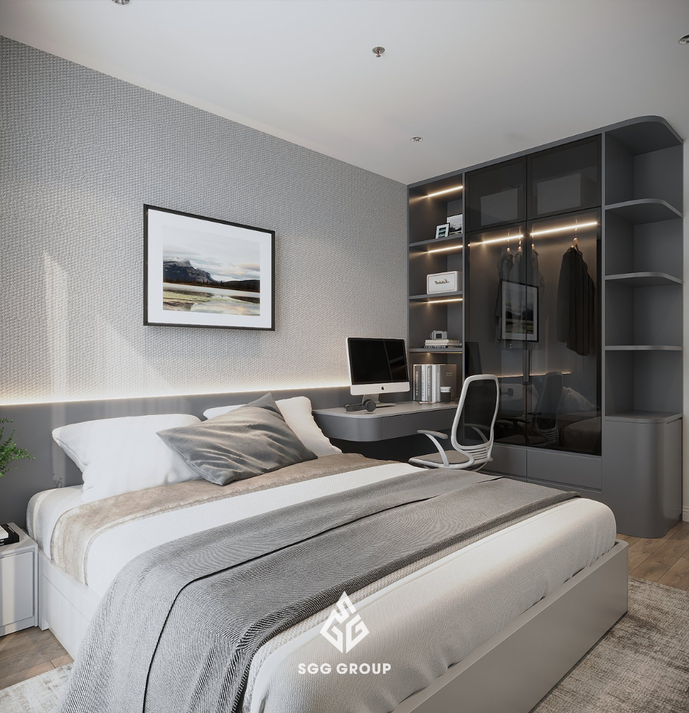 Vẻ đẹp hiện đại, tối giản tại căn hộ 2PN (67m2) The Pavilion – Vinhomes Ocean Park
