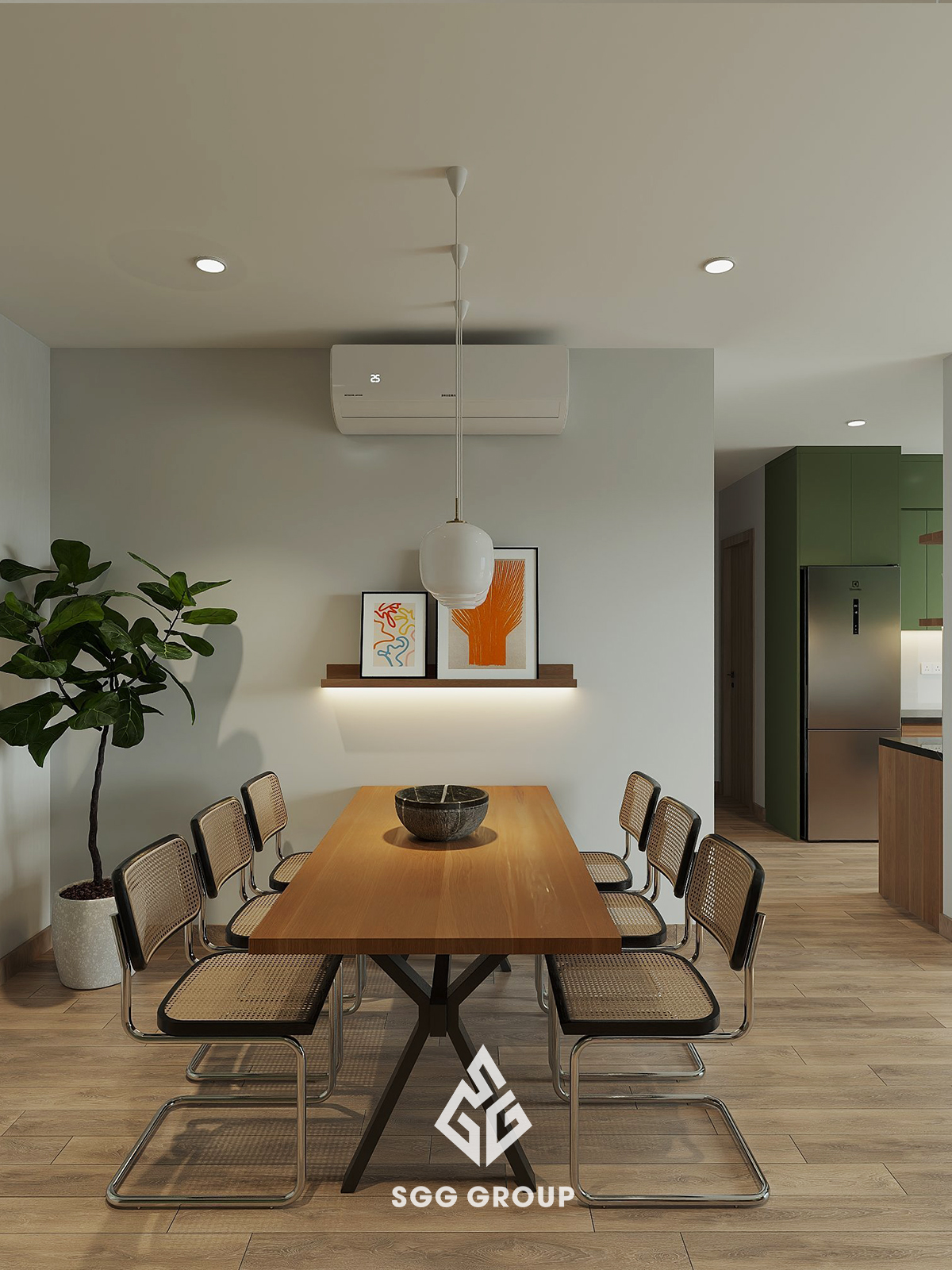 Thiết kế nội thất căn hộ theo phong cách Rustic cho người yêu thiên nhiên
