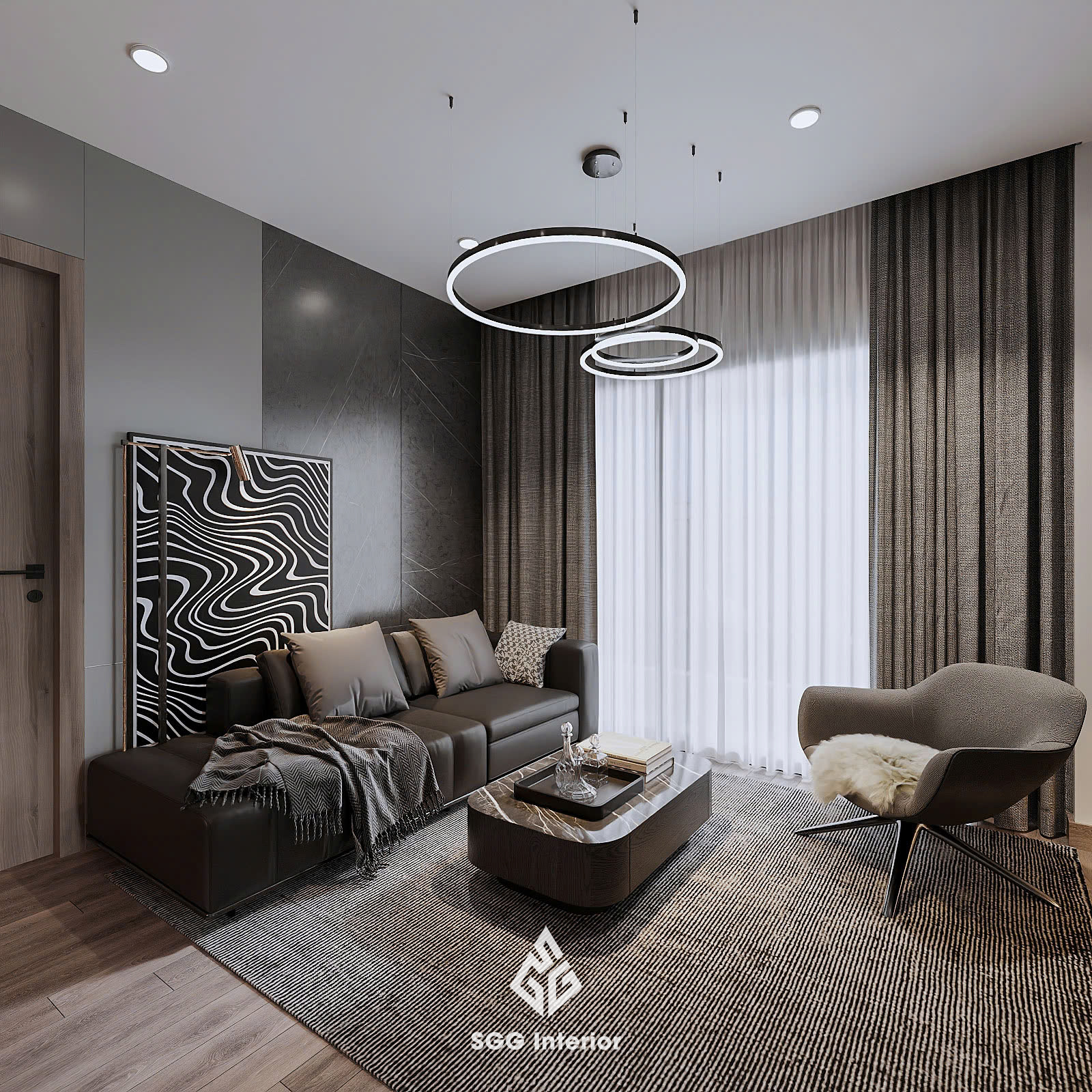 Sức sống hiện đại trong căn hộ 3PN (87m2) tại The Sakura