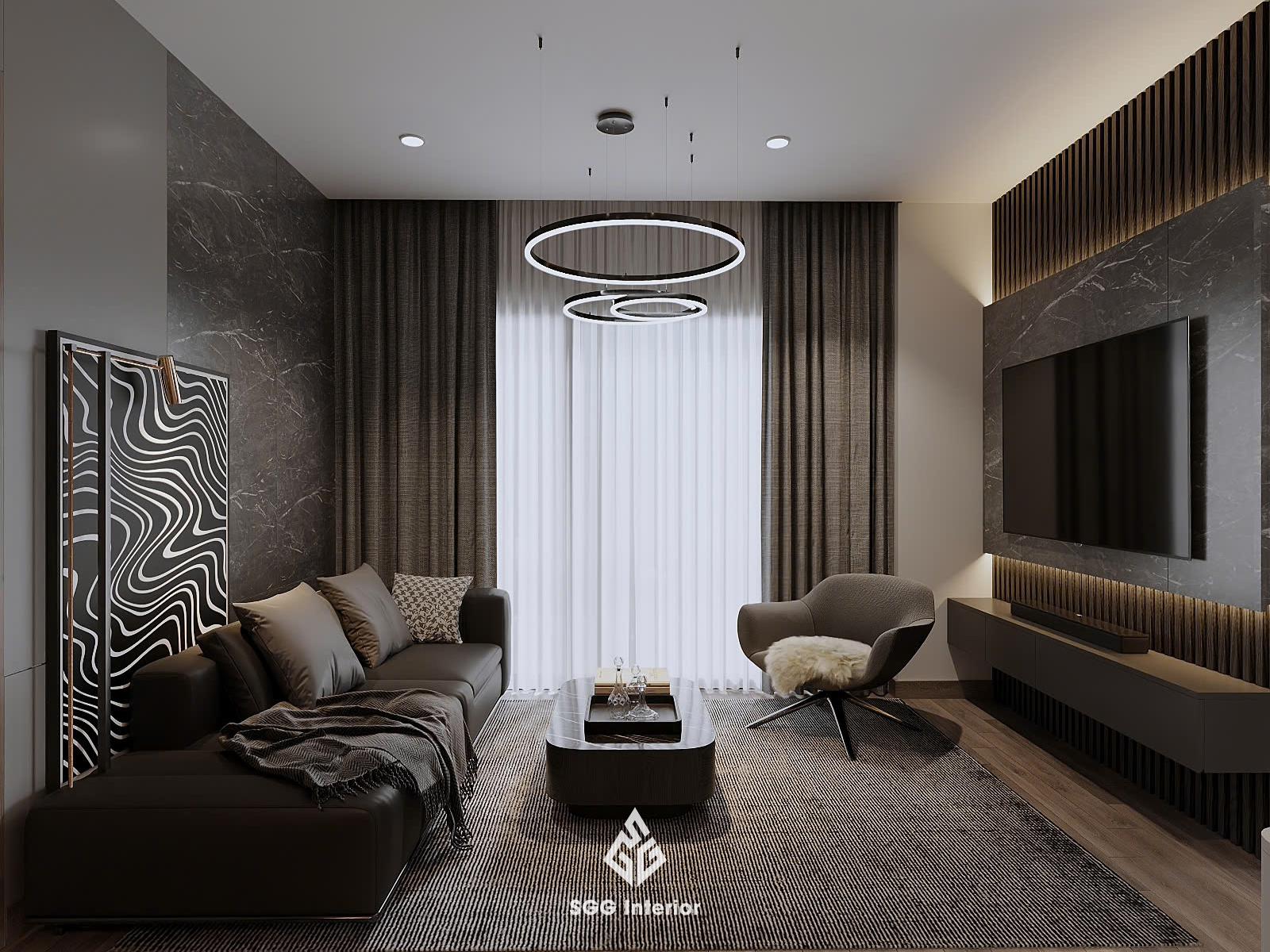 Sức sống hiện đại trong căn hộ 3PN (87m2) tại The Sakura