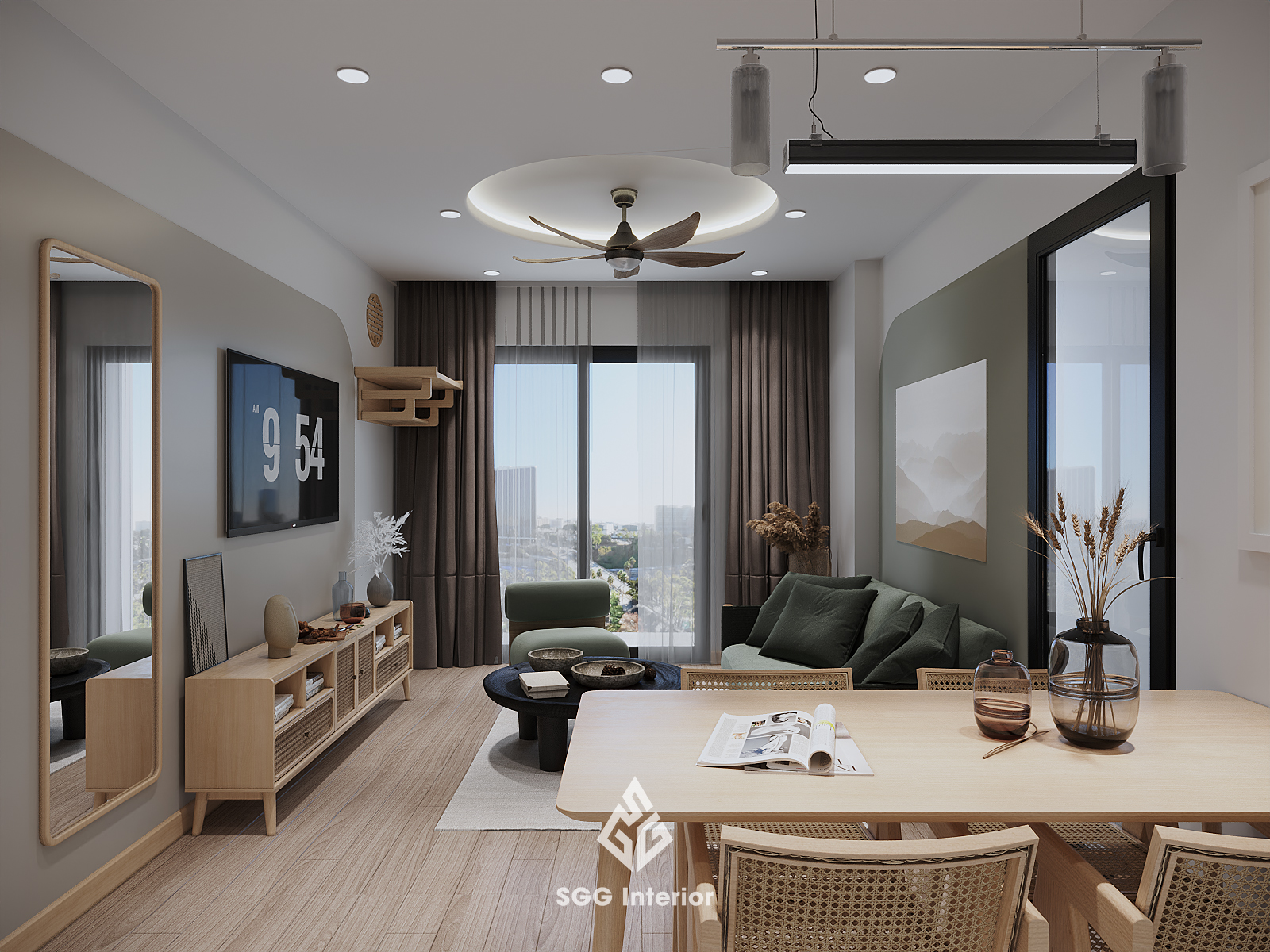 Tinh tế từng góc nhỏ trong căn hộ 64m2 (2PN) Moonlight An Lạc