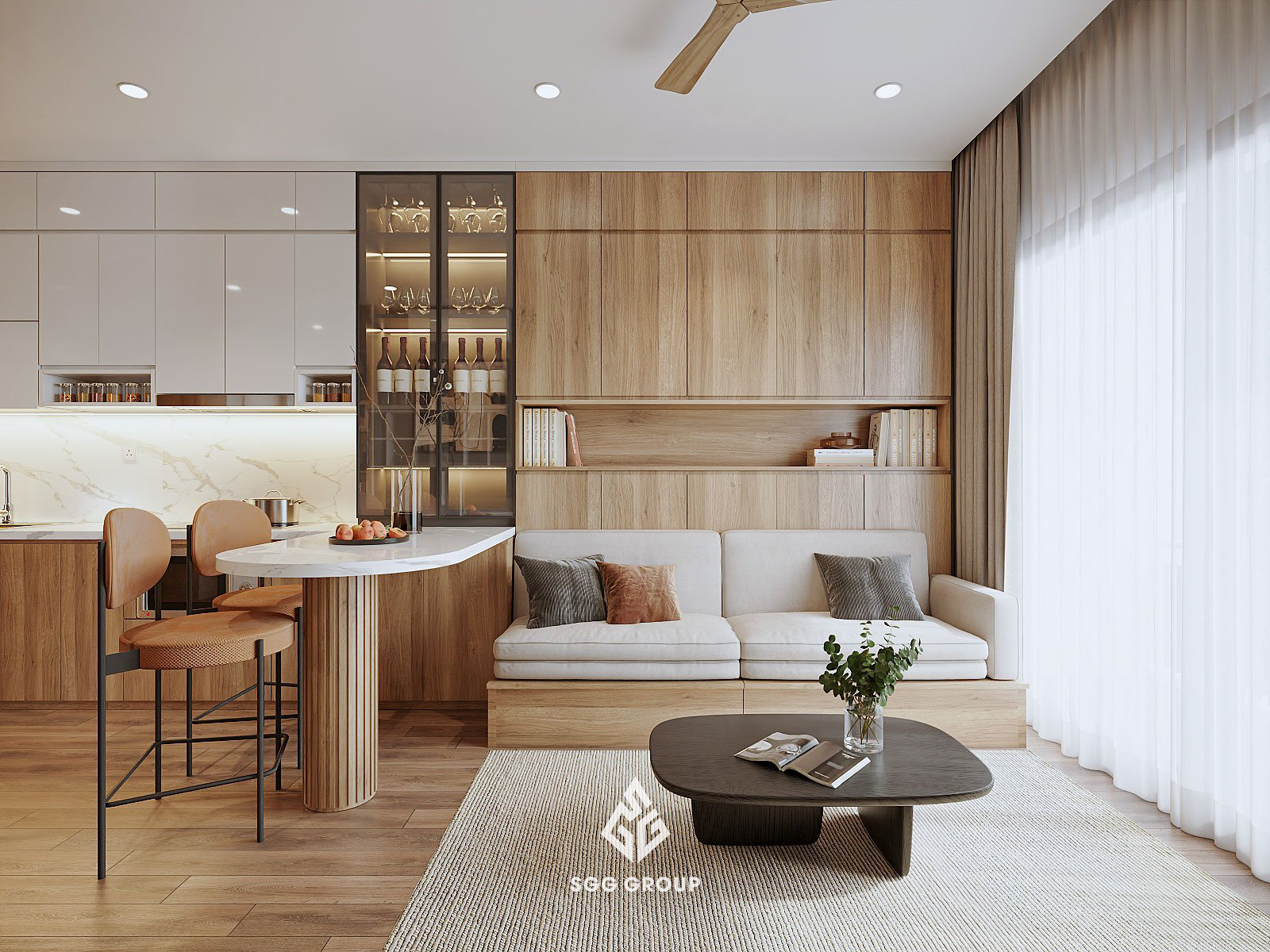 Cải tạo tăng không gian lưu trữ cho căn hộ 2PN (54m2) tòa S1.06 Vinhomes Ocean Park