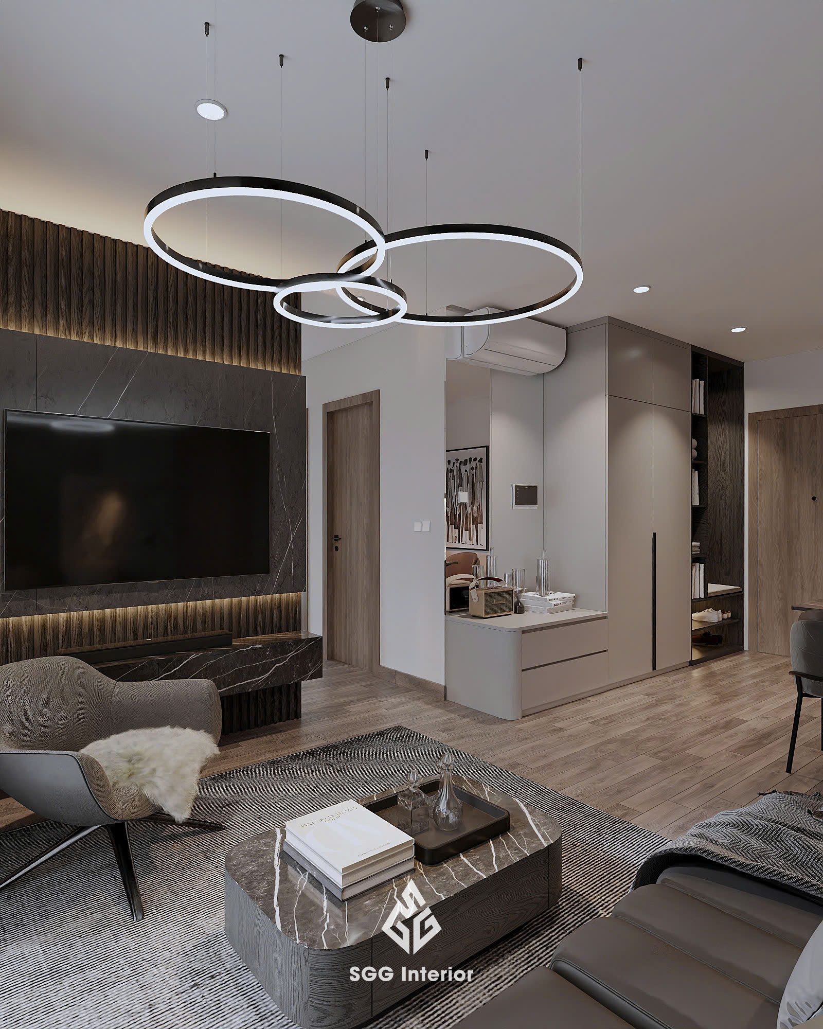 Sức sống hiện đại trong căn hộ 3PN (87m2) tại The Sakura