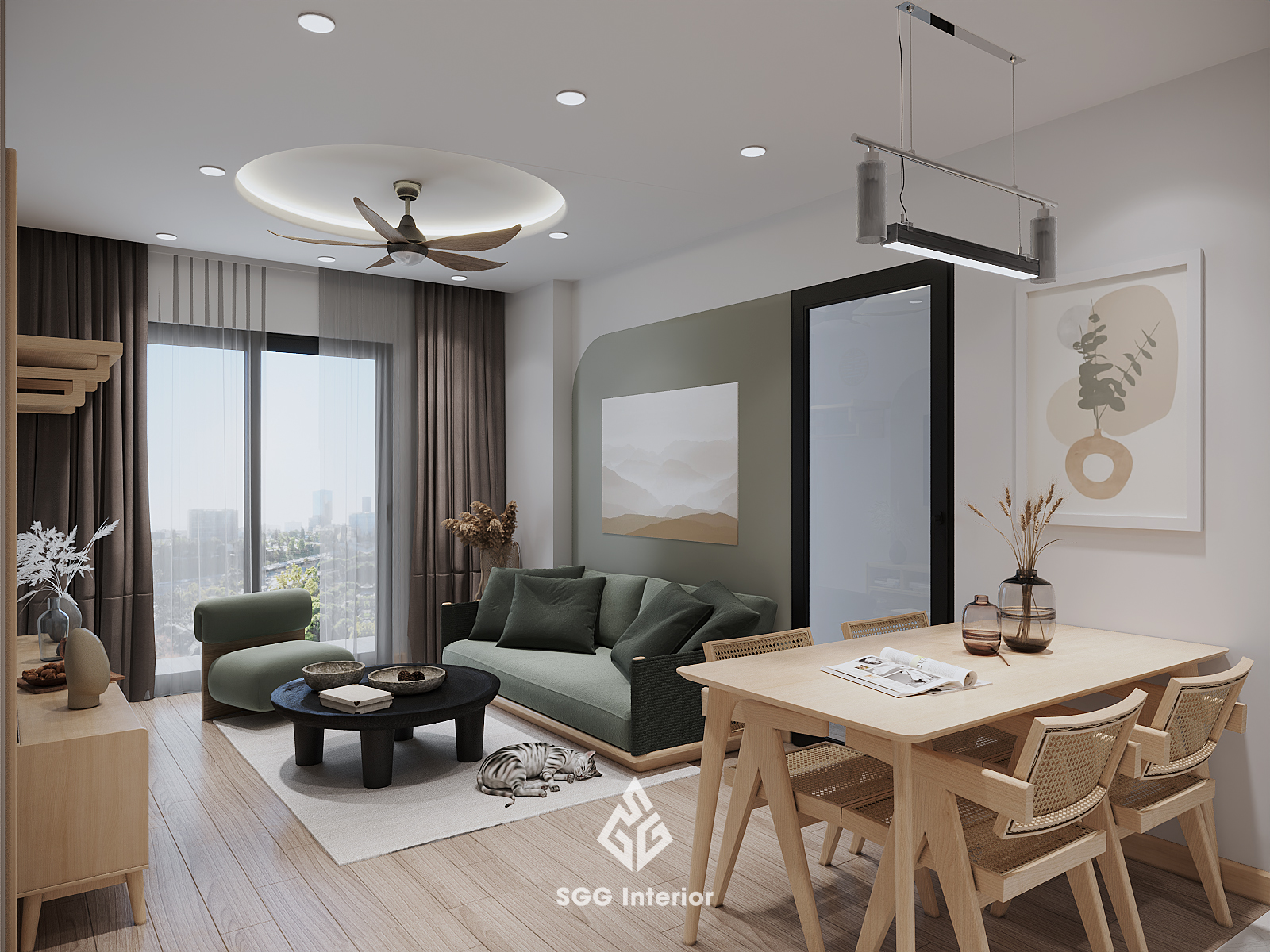 Tinh tế từng góc nhỏ trong căn hộ 64m2 (2PN) Moonlight An Lạc