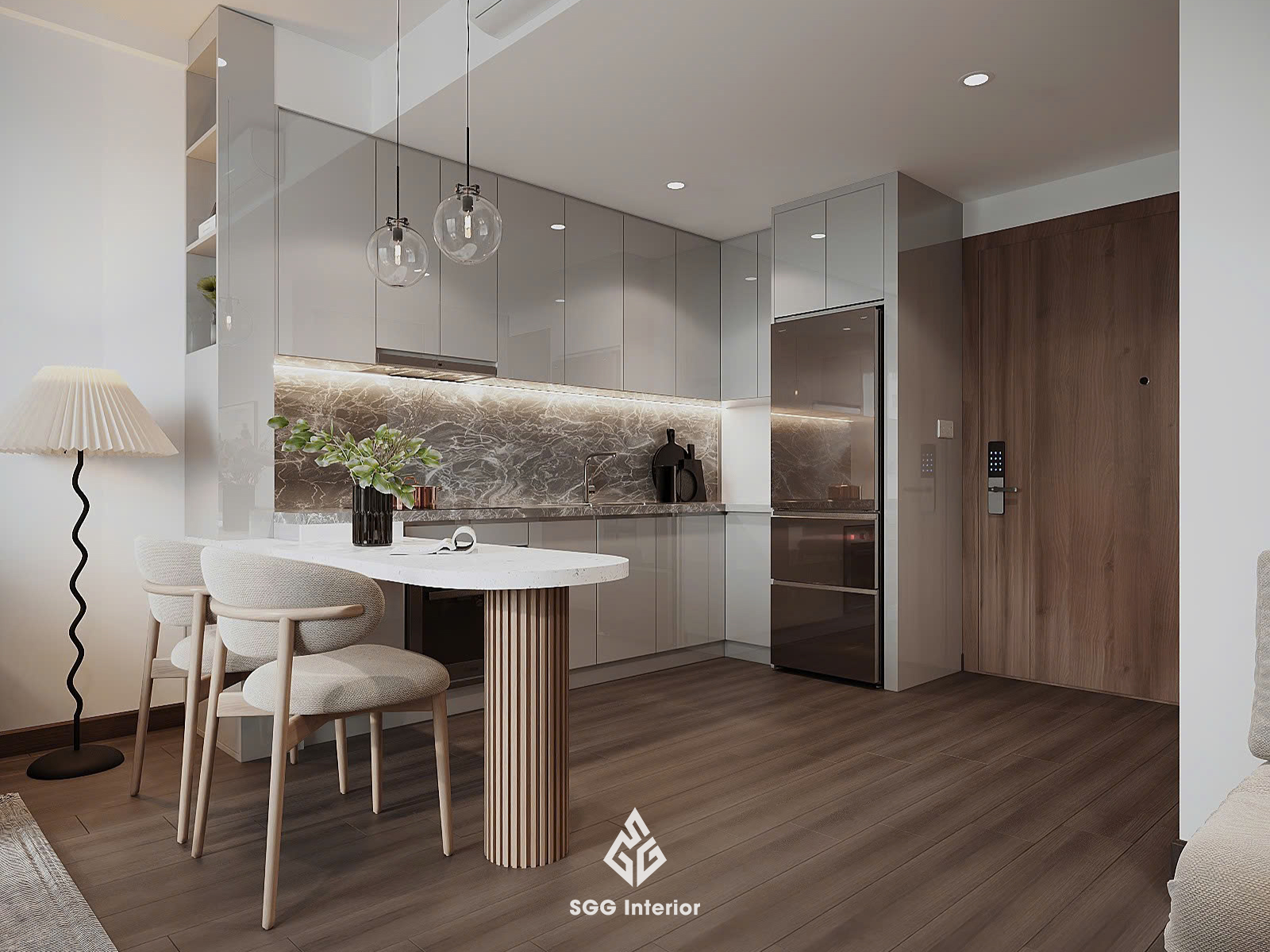 Thiết kế tối giản, tập trung vào công năng cho căn hộ 1PN+1 Vinhomes Ocean Park