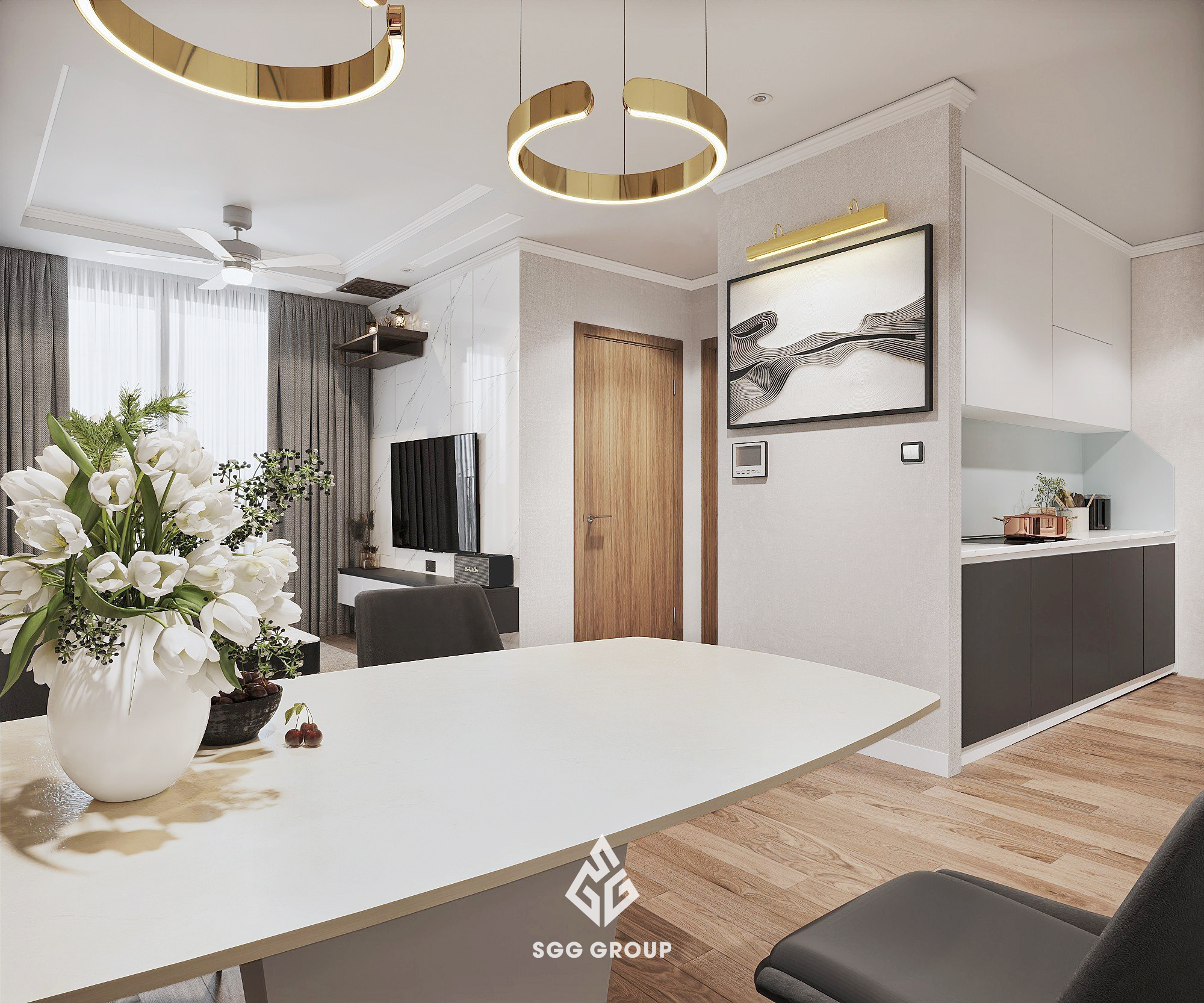 Thay đổi không gian phòng khách, phòng ngủ cho bé tại Vinhomes green bay