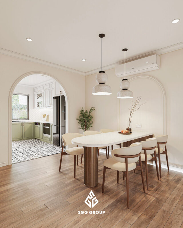Thiết kế căn hộ 115m2 (3PN) chung cư Bắc Hà theo phong cách Farmhouse