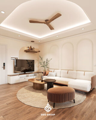 Thiết kế căn hộ 115m2 (3PN) chung cư Bắc Hà theo phong cách Farmhouse