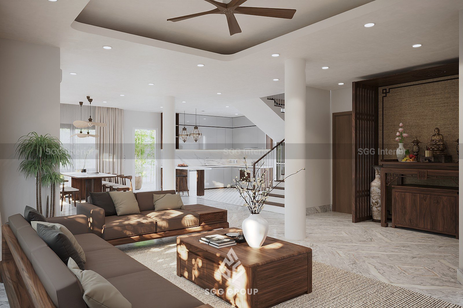 Mang nét hiện đại cho căn nhà 160m2 tại Sóc Sơn