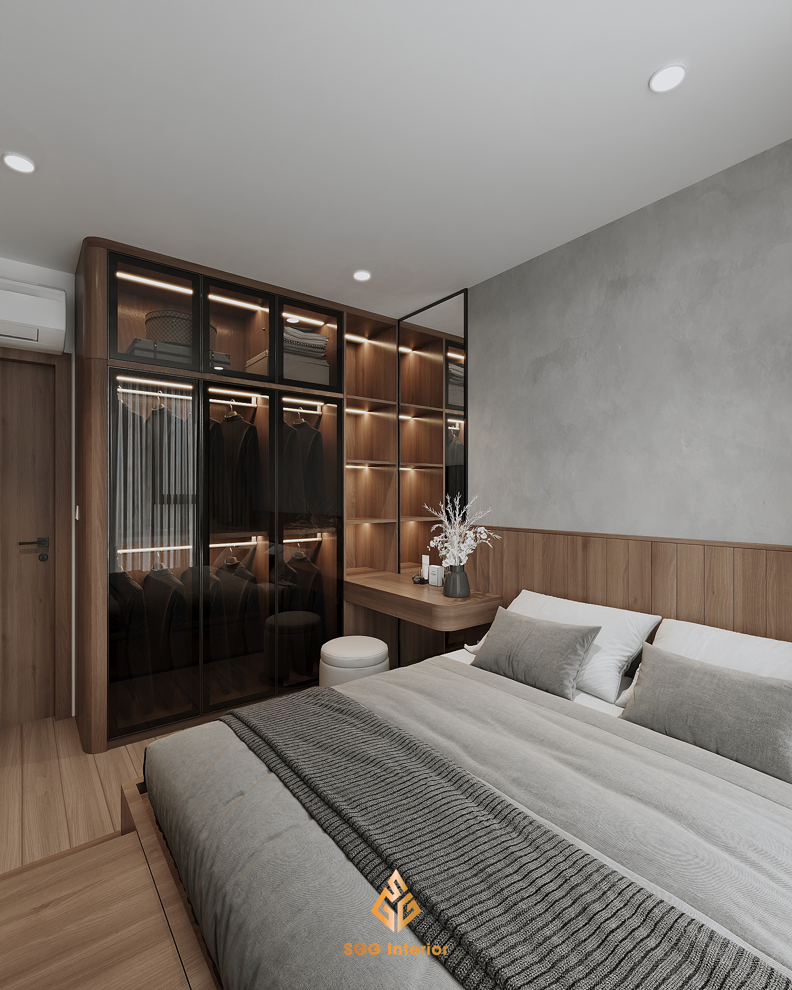 Nội thất hiện đại và đơn giản tại căn hộ 3PN (93m2) Vinhomes Ocean Park I