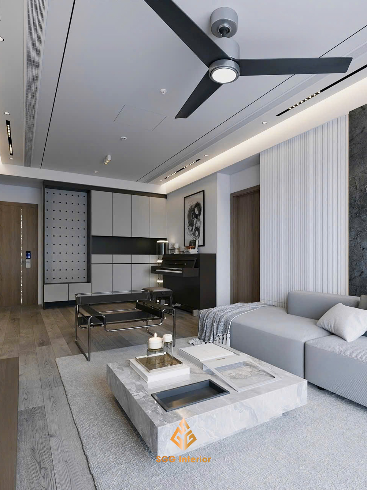 Thiết kế nội thất thanh thoát cho căn hộ Vinhomes Skylake Phạm Hùng