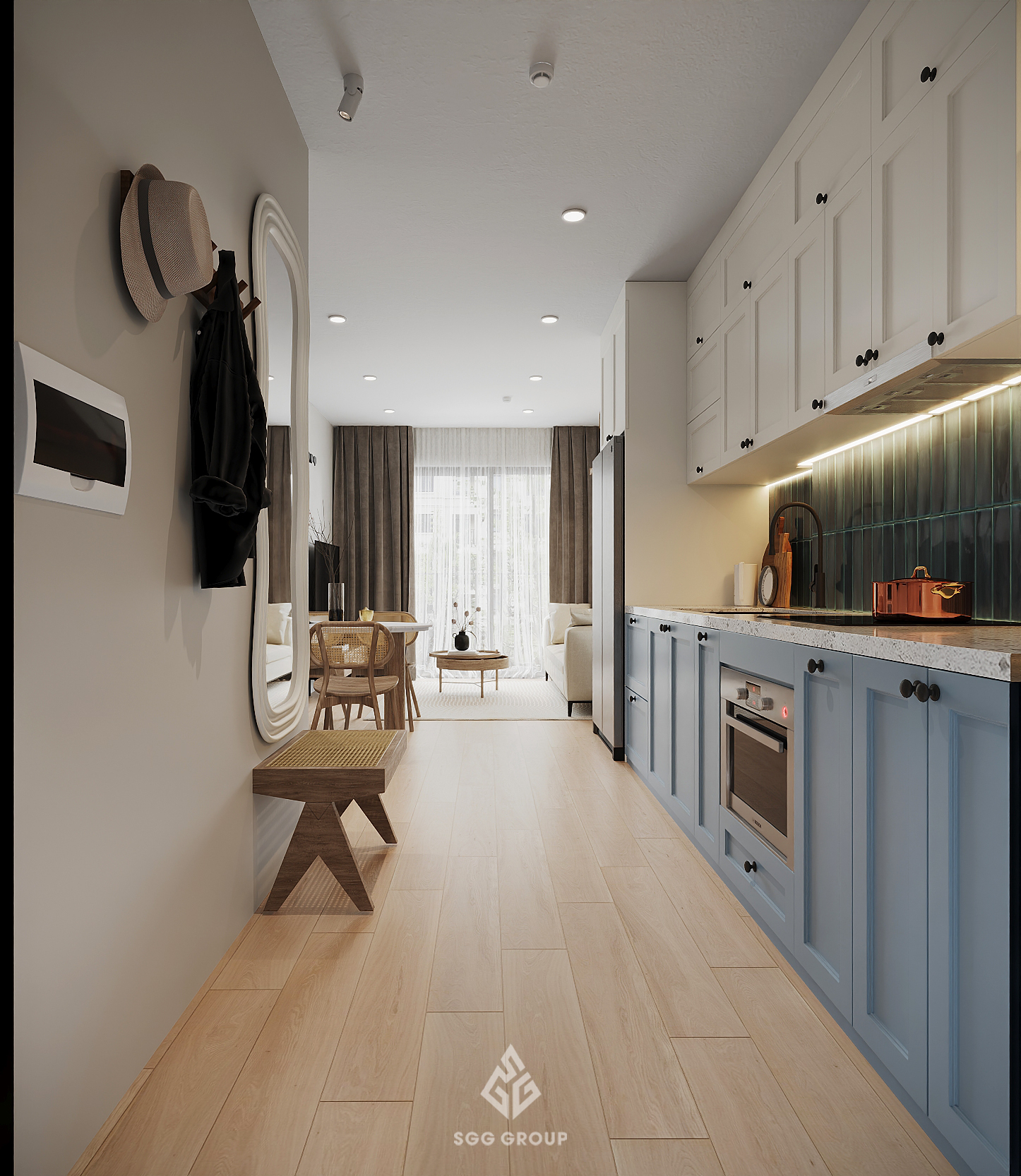 Mái Nhật lạ mắt trong căn hộ 2PN (55m2) tại Vinsmart