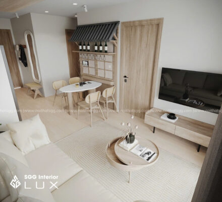 phòng khách thiết kế Scandinavian